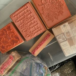 25 piece rubber stamp set for crafting/card making